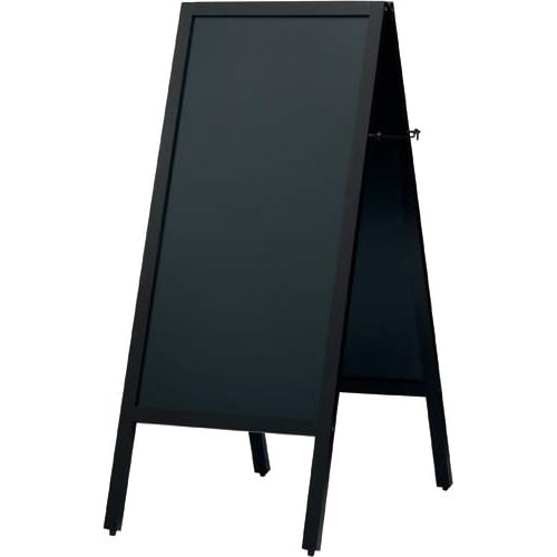 A型スタンド黒板スリム ダークブラウン幅450×4
