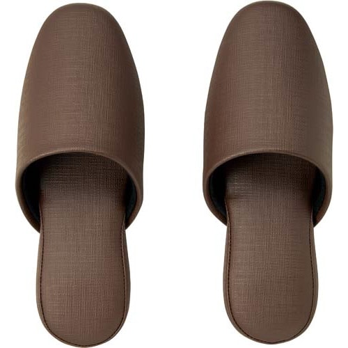 洗えるビニールスリッパ ブラウン 30足入