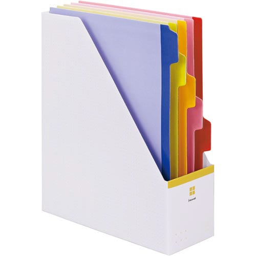 5分類ファイルボックス A4縦 ベージュ 10個