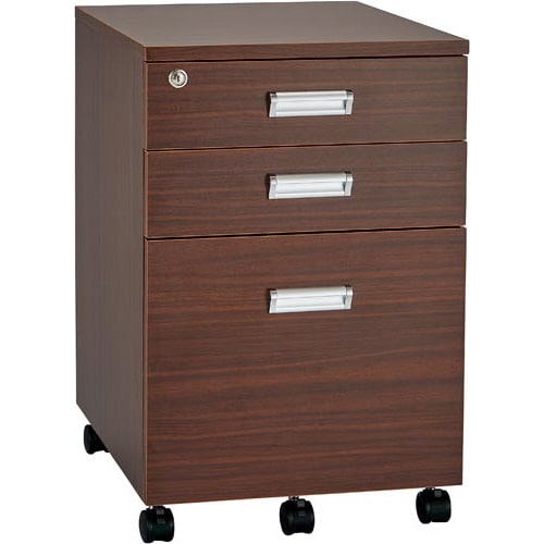 モルトデスク 3段ワゴン ダークブラウン