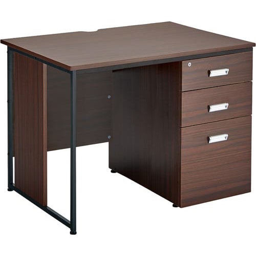 モルトデスク片袖W1000D700ダークブラウン