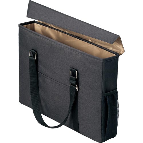 外出に使えるミーティングバッグ スリム 黒×薄茶