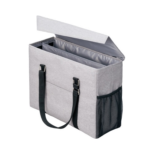 外出にも使えるミーティングバッグ 灰×灰