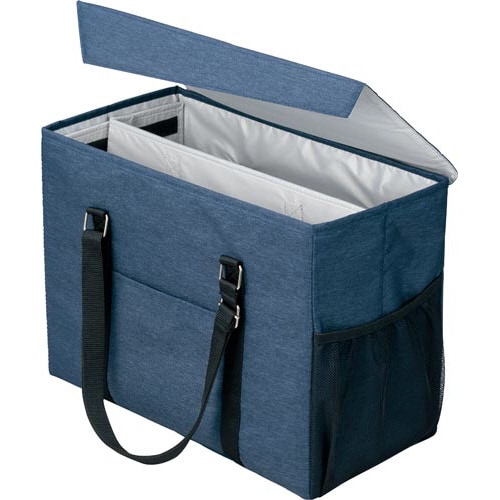 外出にも使えるミーティングバッグラージ紺×灰10個