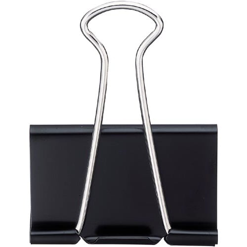 ダブルクリップ(オープン箱)黒 超特大10個入×5