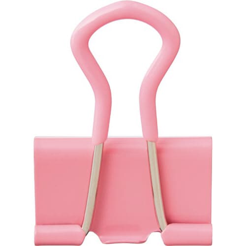 手が痛くなりにくいWクリップ 中ピンク100個入