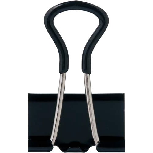 手が痛くなりにくいダブルクリップ 黒 小 10個入