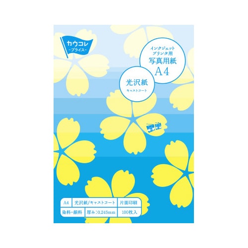 写真用紙 光沢紙 A4 100枚 5−9冊