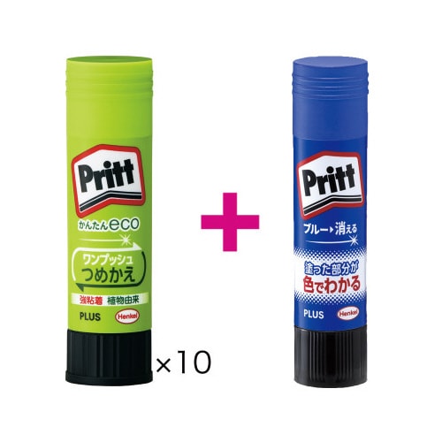 プリットつめかえタイプ10本+カラープリット1本