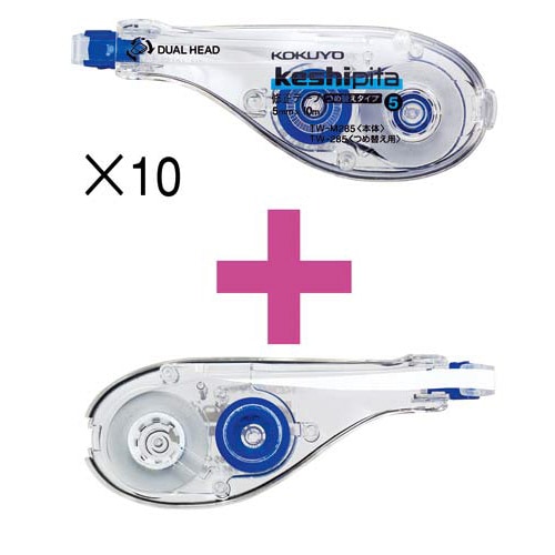 修正テープ<ケシピタ>幅5mm本体10個+詰替1個