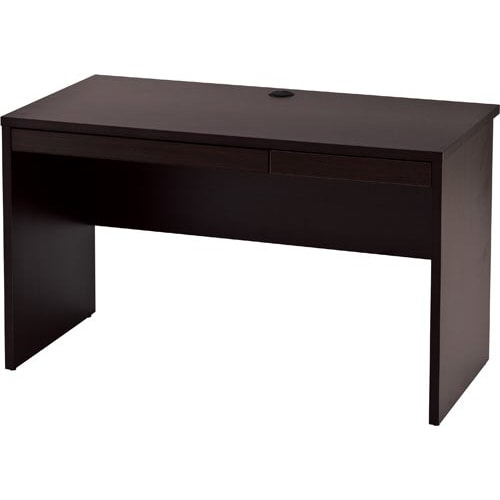 B木製デスク 幅1200引出付(2個)Dブラウン