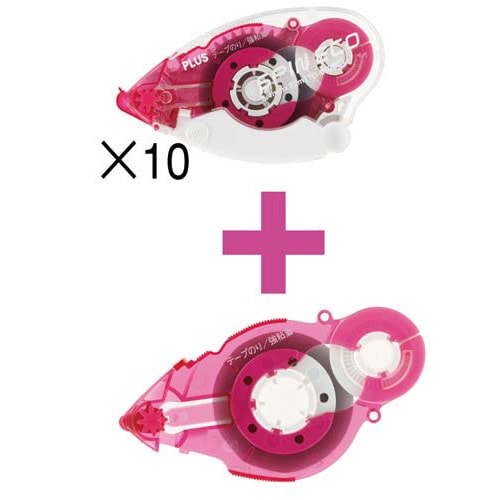 テープのり スピンエコピンク10個+詰替1個