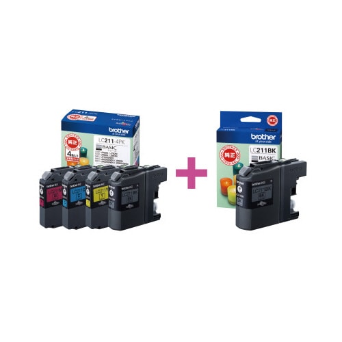 純正インク LC211−4PK+LC211BK
