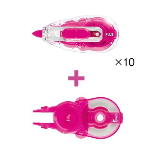 ホワイパースライド5mm桃本体10個+詰替1個