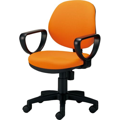 カララチェア 肘付 背座同色 オレンジ