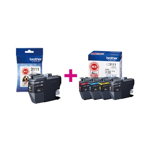純正インク LC3111黒+LC3111−4PK