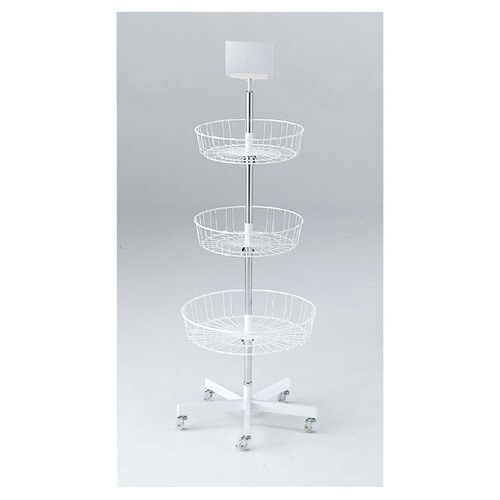 回転3段カゴ什器