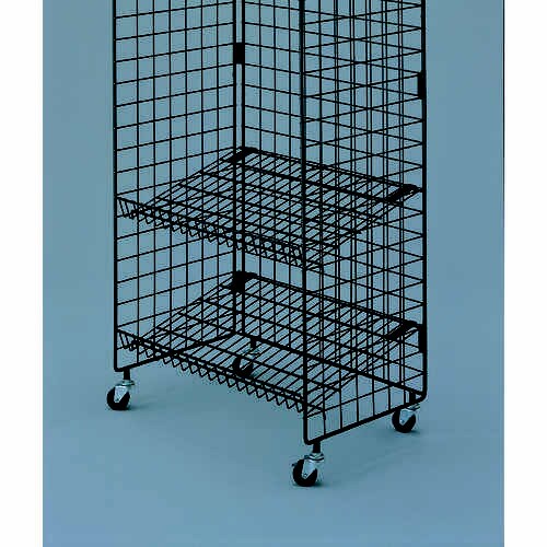 ネットラック H135cm 棚4段 黒