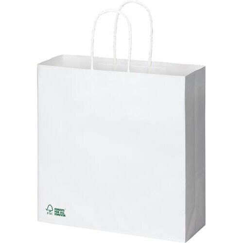 FSC(R)認証 丸紐手提げ袋 白 M 50枚