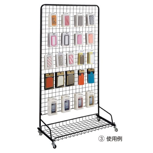 スキマ型ワゴン 黒 W90cm