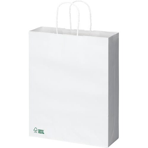 FSC(R)認証 丸紐手提げ袋 白 L 50枚