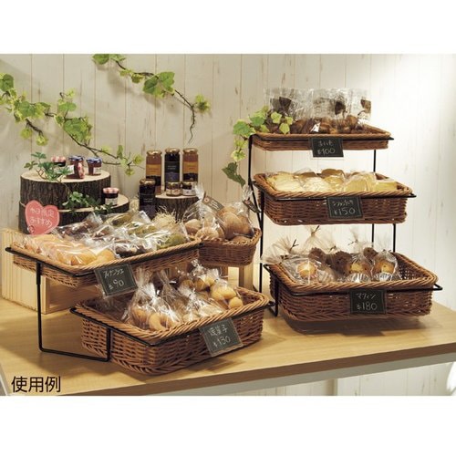 PP製角型バスケット用スタンド 3段