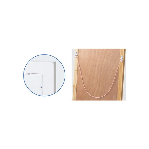 木製立て掛けミラー W60cm ホワイト