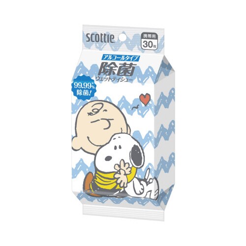 ウェットティシュー 除菌アルコール スヌーピー×6