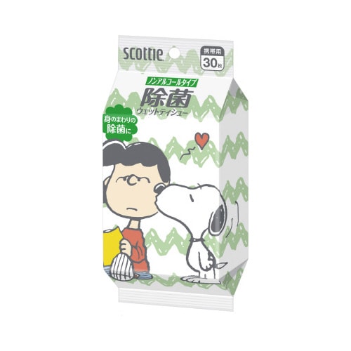 ウェットティシュー 除菌ノンアルコール スヌーピー
