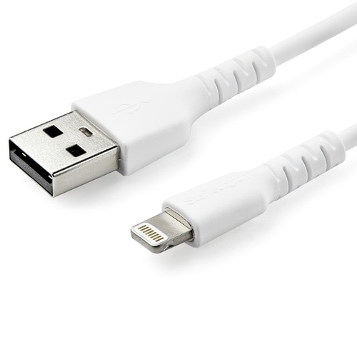 超高耐久ライトニング−USB−Aケーブル 1m 白