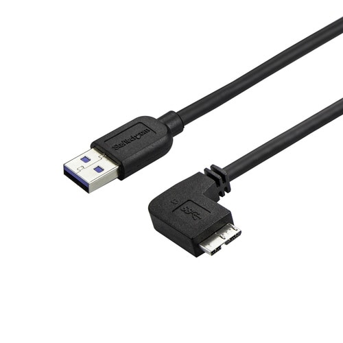 MicroUSB3.0変換ケーブル L型右 1m
