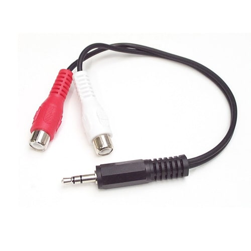 オーディオ変換ケーブル 3.5mm/RCA メス