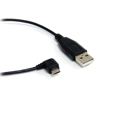 MicroUSB 2.0ケーブルL型右 1.8m