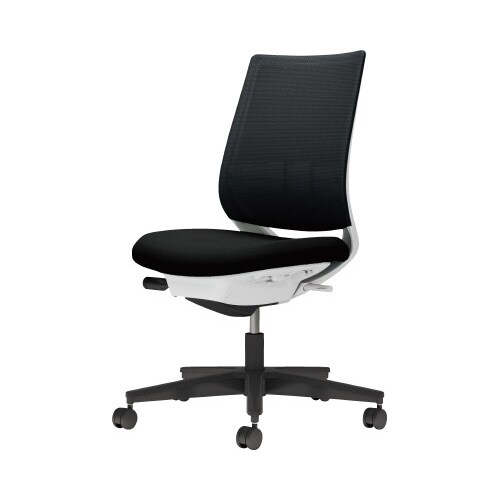 チェア ミトラ2黒脚ロー肘無RM本体白黒W
