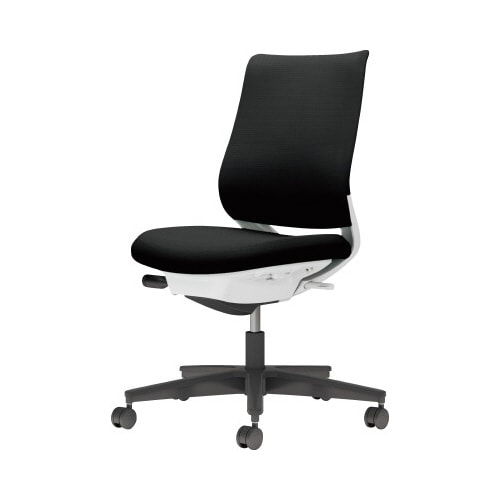 チェア ミトラ2黒脚ロー肘無F本体白黒U