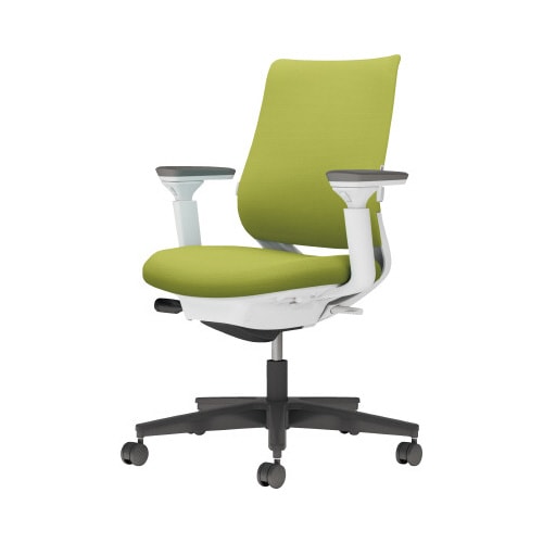 チェア ミトラ2黒脚ロー可動肘RF本体白黄緑W