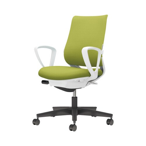 チェア ミトラ2黒脚ローサークル肘RF本体白黄緑W