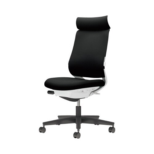 チェア ミトラ2黒脚ハイ肘無RF本体白黒W