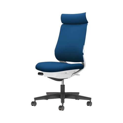 チェア ミトラ2黒脚ハイ肘無RF本体白紺色W