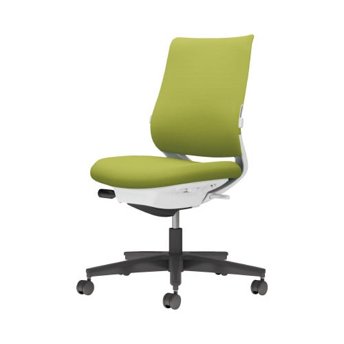 チェア ミトラ2黒脚ロー肘無RF本体白黄緑U