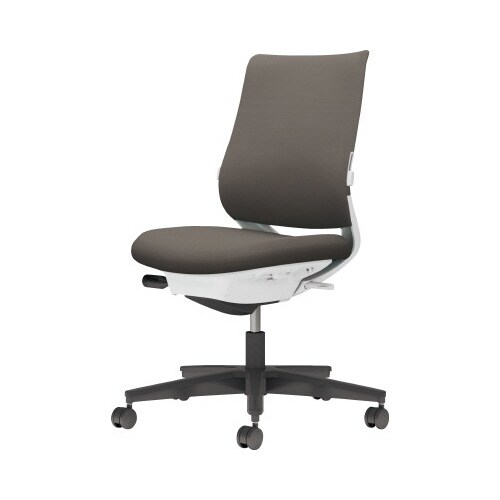 チェア ミトラ2黒脚ロー肘無RF本体白灰色U