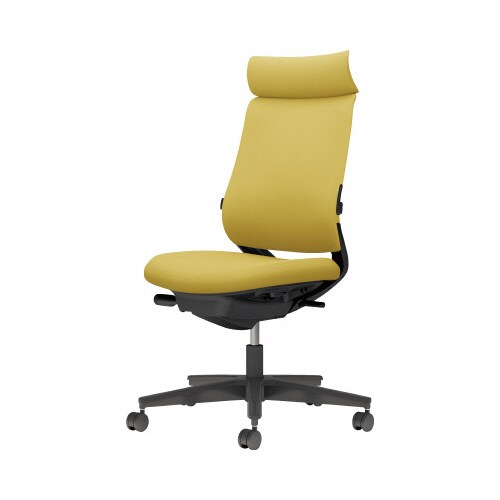 チェア ミトラ2黒脚ハイ肘無RF本体黒黄U