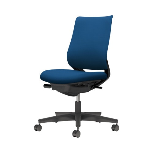 チェア ミトラ2黒脚ロー肘無F本体黒紺色W