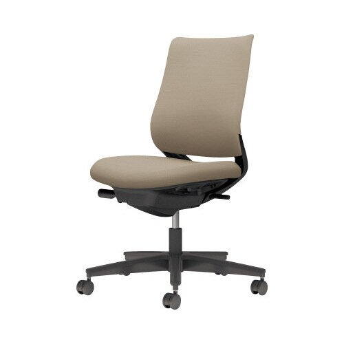 チェア ミトラ2黒脚ロー肘無F本体黒茶色W