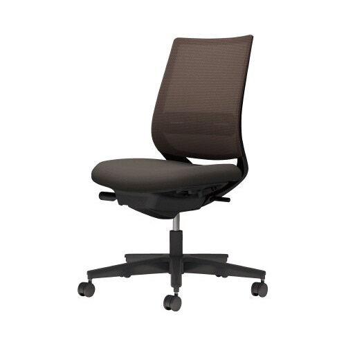 チェア ミトラ2黒脚ロー肘無RM本体黒灰色U