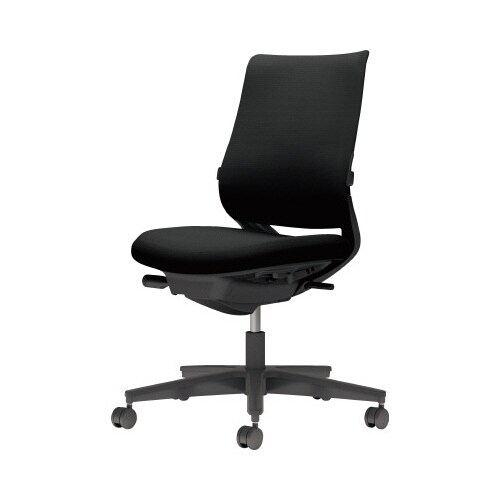 チェア ミトラ2黒脚ロー肘無RF本体黒黒U
