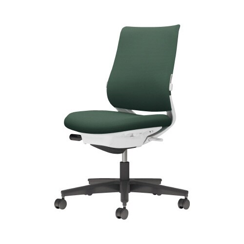 チェア ミトラ2黒脚ロー肘無RF本体白濃緑U