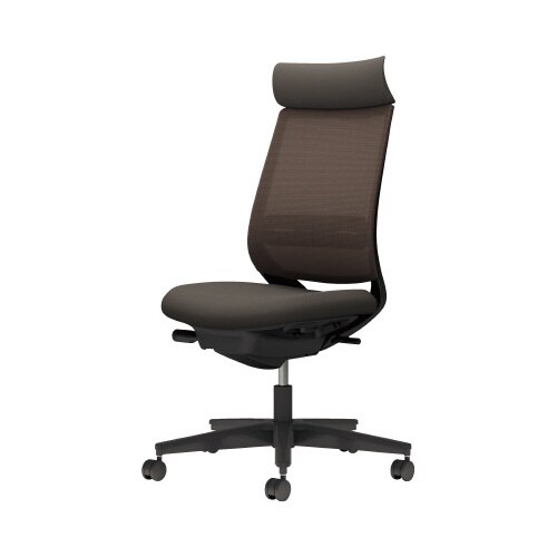 チェア ミトラ2黒脚ハイ肘無RM本体黒灰色U