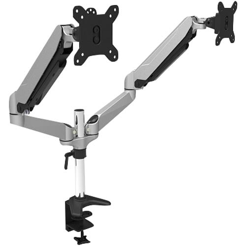 ガス式2画面モニターアーム15−32型クランプ式