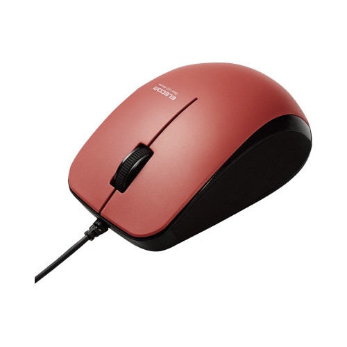 BlueLEDマウス 有線 レッド